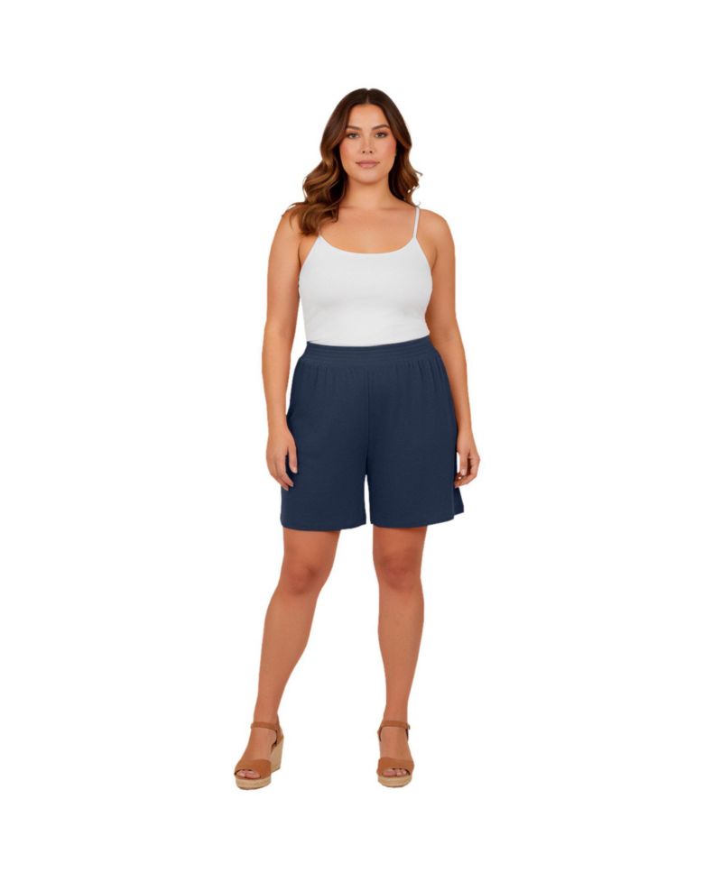 Women's Knit Gauze Smocked Shorts
