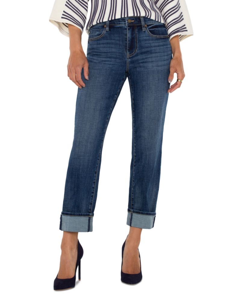 Petite Marley Cuffed Girlfriend Jeans