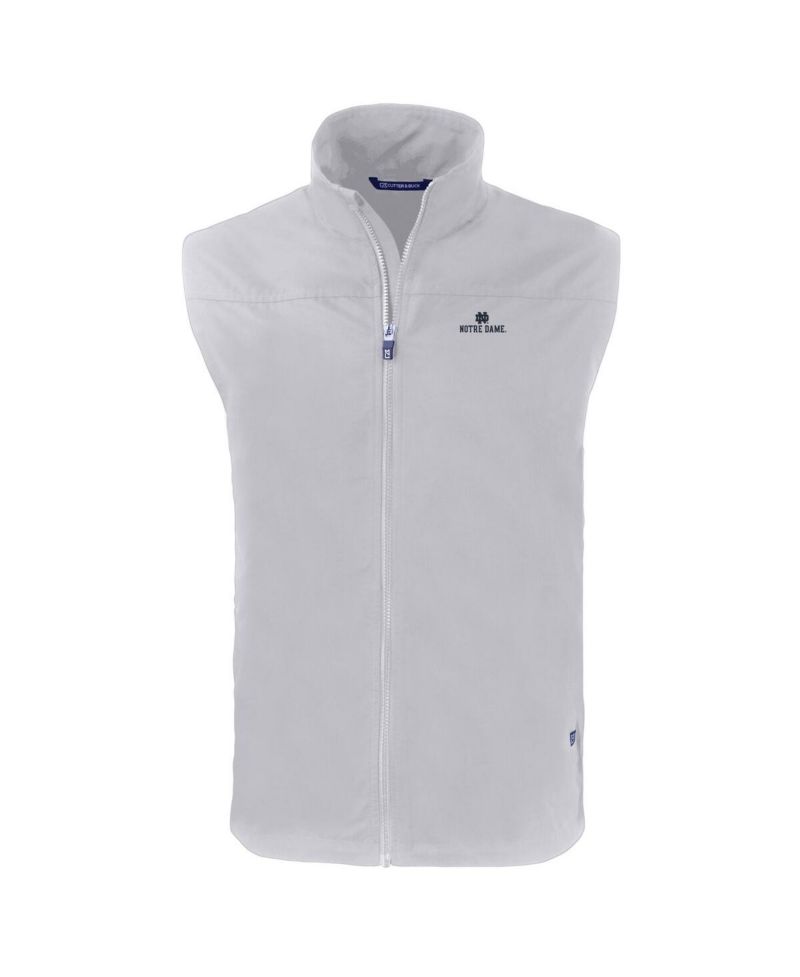 Men's Gray Notre Dame Fighting Irish Charter Eco Full-Zip Vest
