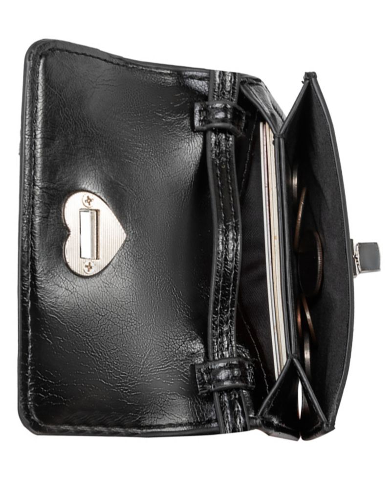 Mini Heart Leather Card Holder Sling Handbag