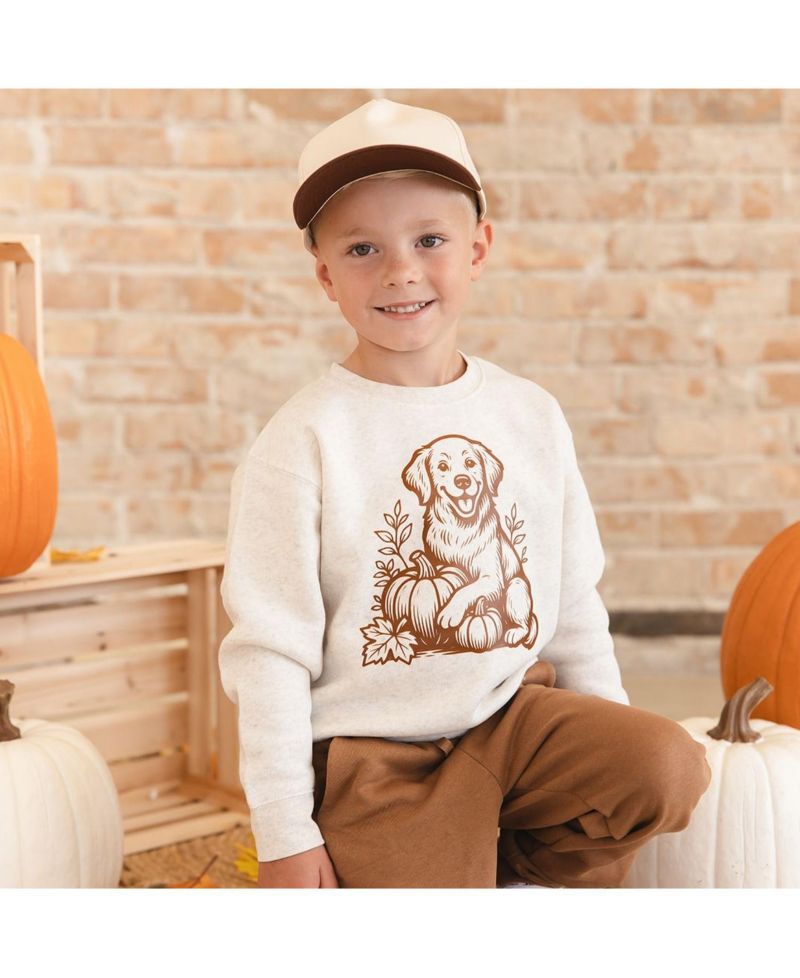 Boys' 4-20 Golden Retriever Harvest Fleece Sweatshirt