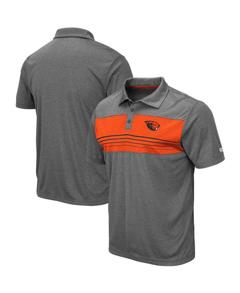Men's Heathered Charcoal Oregon State Beavers Smithers Polo Shirt
