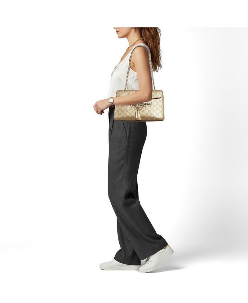 Emily Guccissima Leather Chain-Strap Medium Shoulder Bag