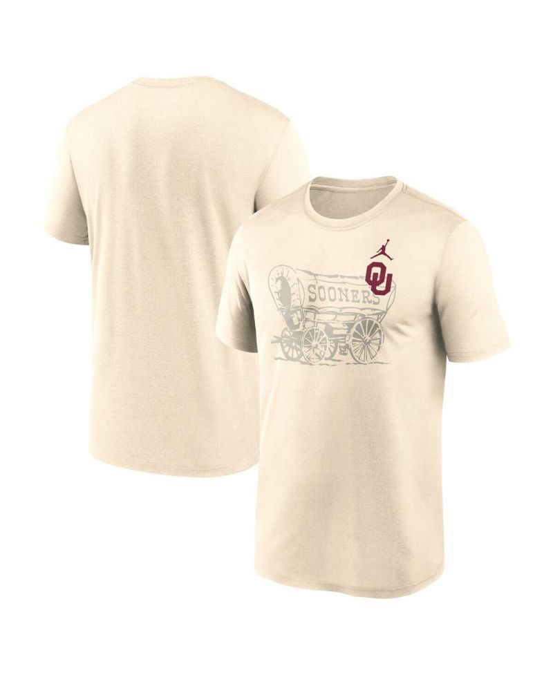 Men's Natural Oklahoma Sooners Campus Shadow Legend Performance T-Shirt
