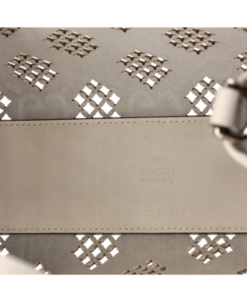 Small Convertible Tote GG Debossed Laser Cut Leather