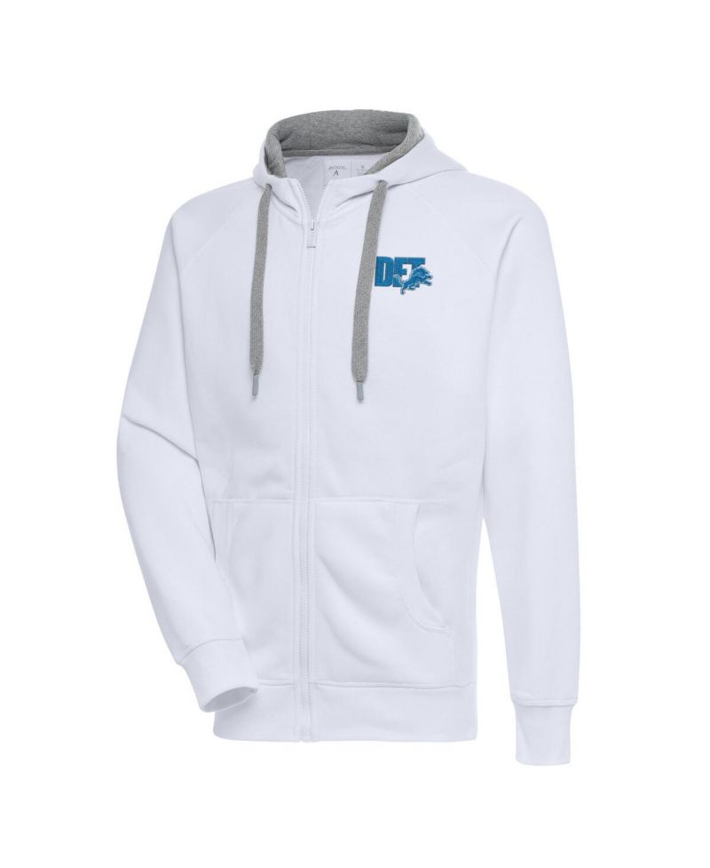 Men's White Detroit Lions Victory Full-Zip Hoodie