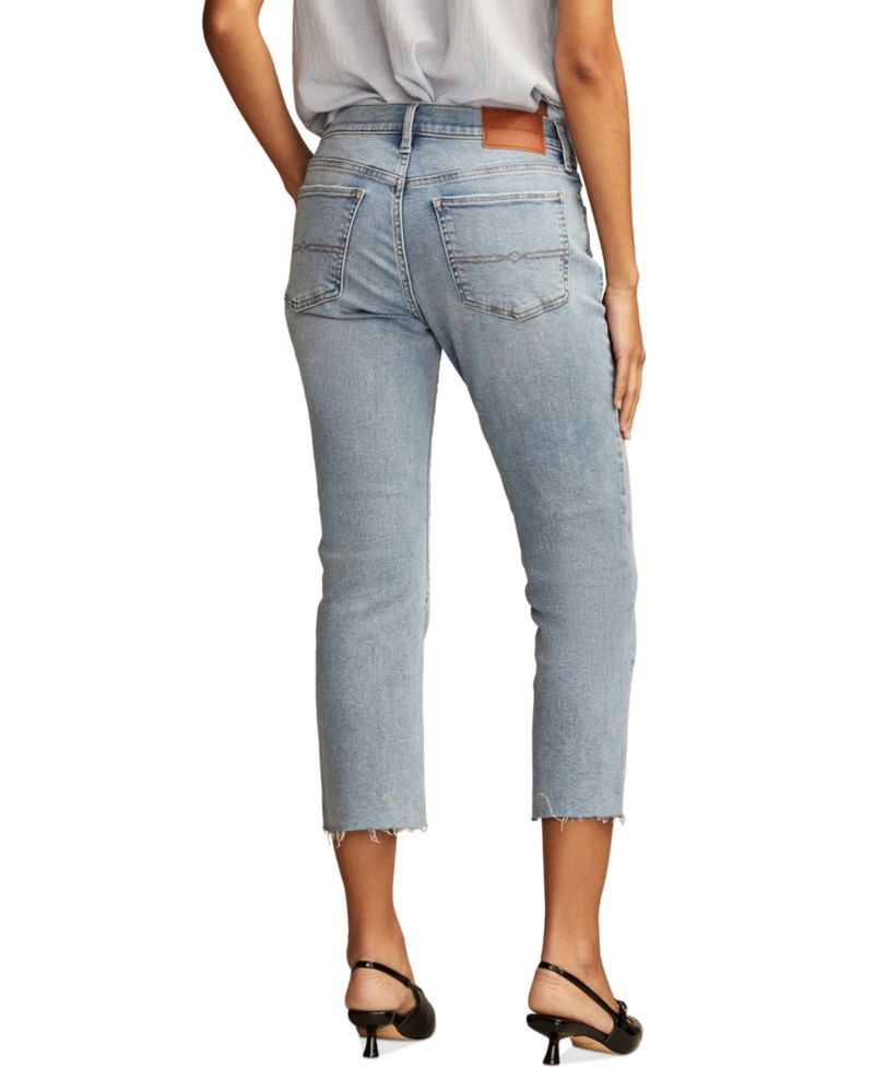 Women's Mid-Rise Sweet Cut-Hem Capri Jeans