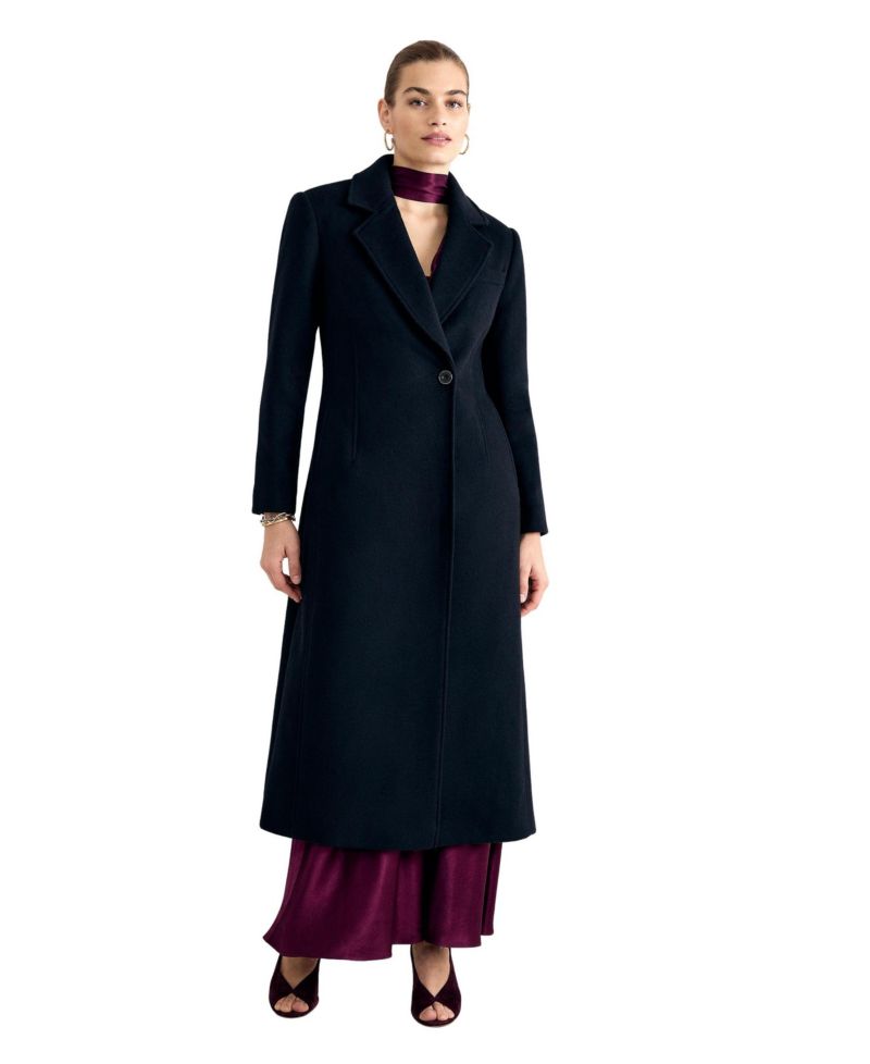 Women's Cailyn Wool-Blend Tailored Lined Maxi Coat