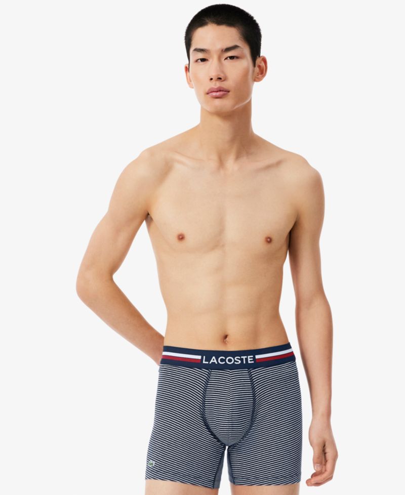 Men's Regular-Fit Stretch French Flag Boxer Briefs, 3 - Pack