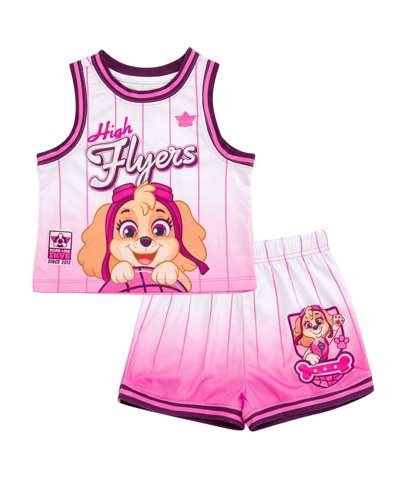 Girls Mesh Jersey Tank Top and Basketball Shorts Athletic Outfit Set