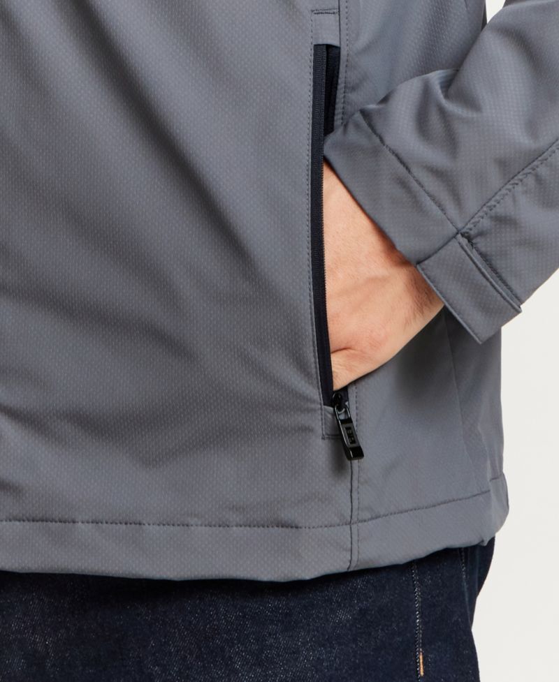Men's Honey Lux Lightweight Hooded Zip-Front Rain Jacket