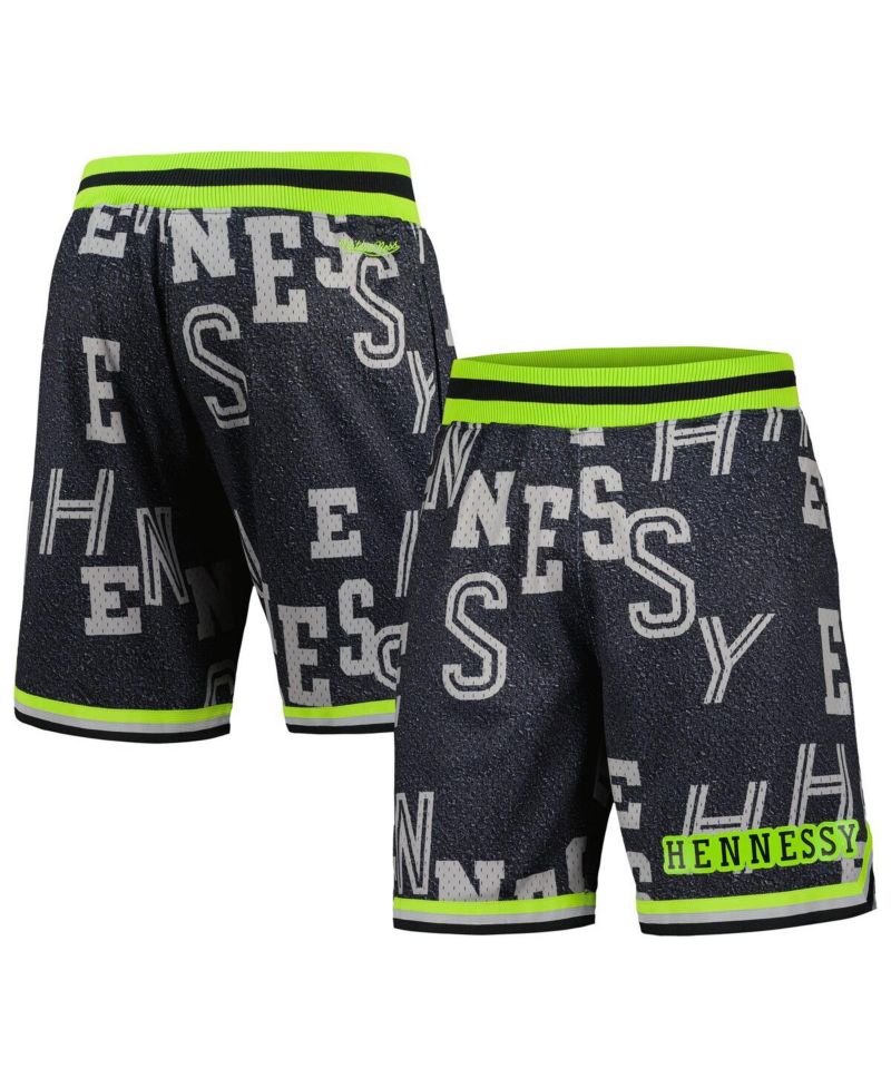Men's Black NBA x Hennessy Neon Concrete Game Day Shorts