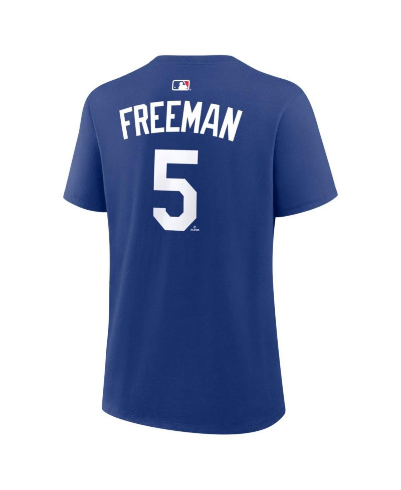 Women's Freddie Freeman Royal Los Angeles Dodgers Name and Number T-Shirt