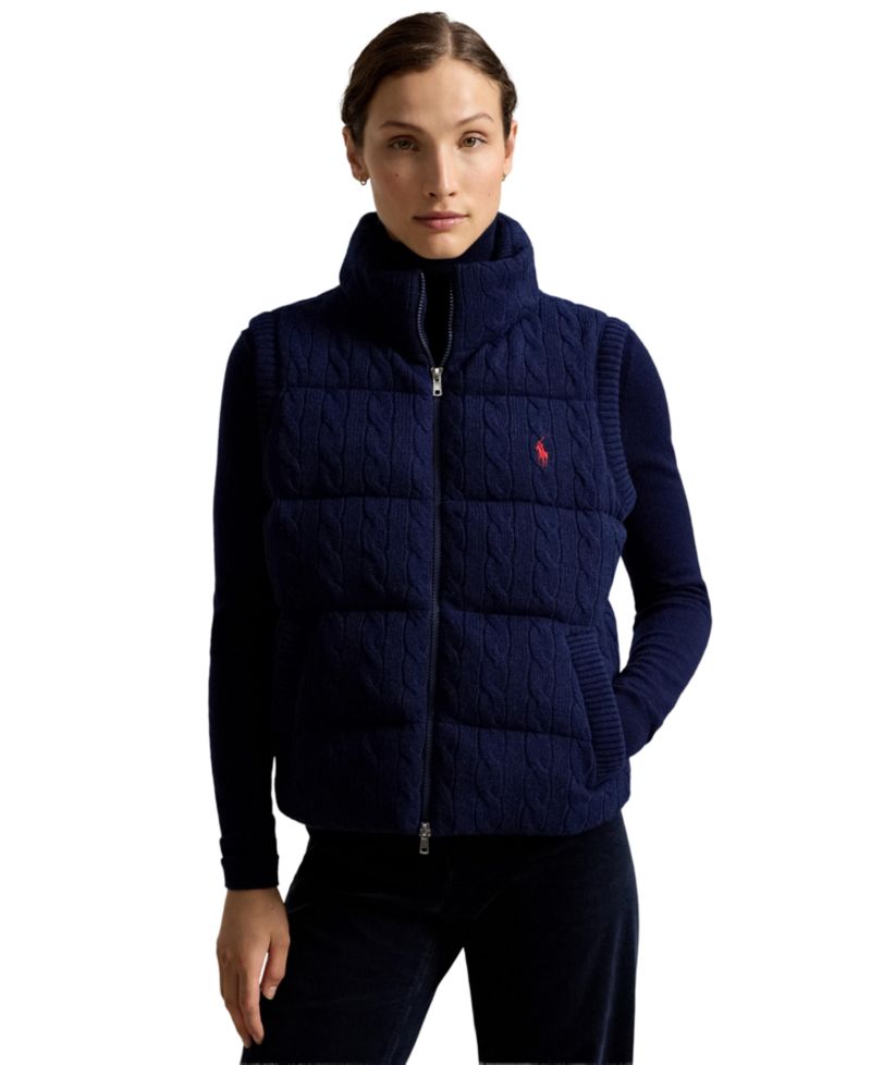 Women's Carly Cable-Knit Wool-Cashmere Sleeveless Vest