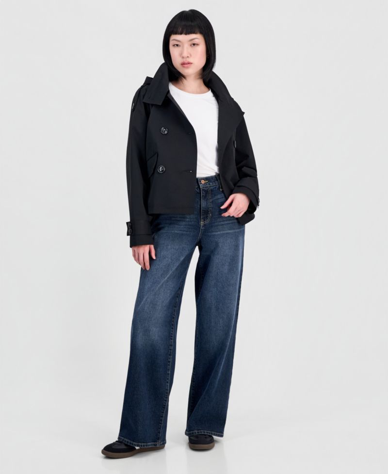 Women's Short Hooded Trench Coat