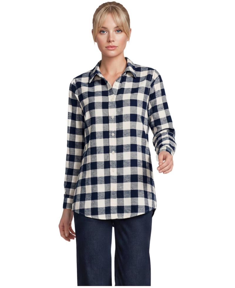 Women's Flannel Boyfriend Long Sleeve Shirt