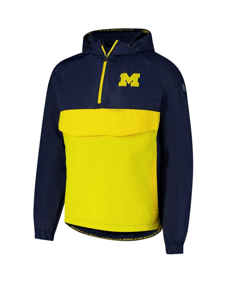 Men's Navy Michigan Wolverines Reloaded Anorak Half-Zip Jacket