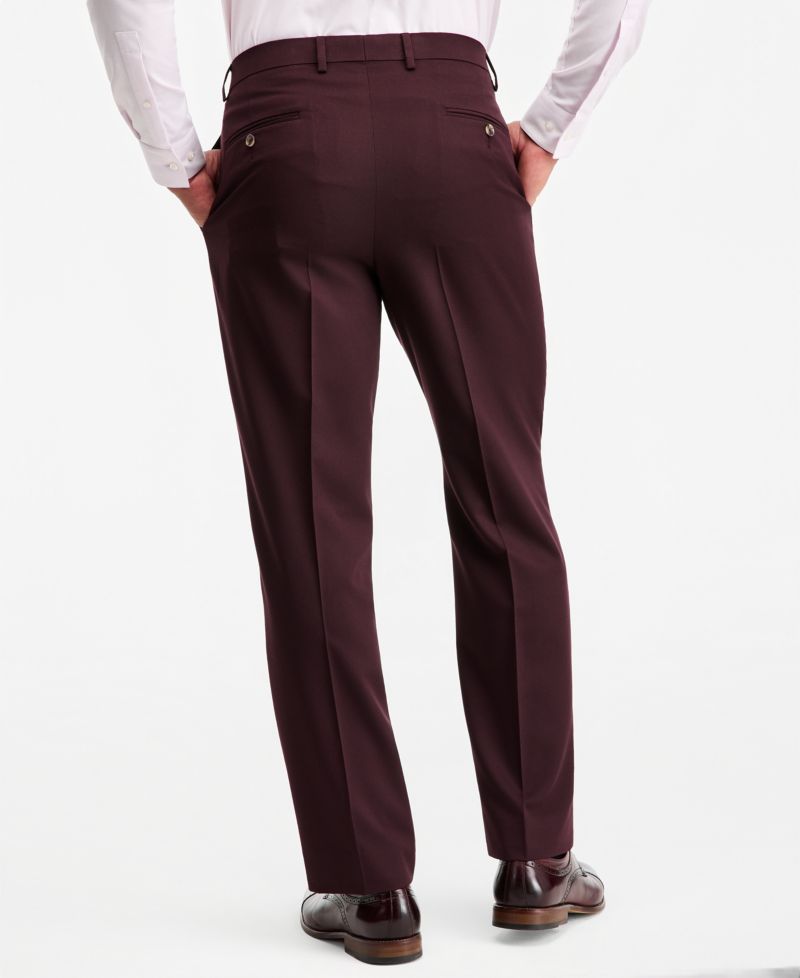 Men's Classic-Fit Burgundy Suit Separate Pants
