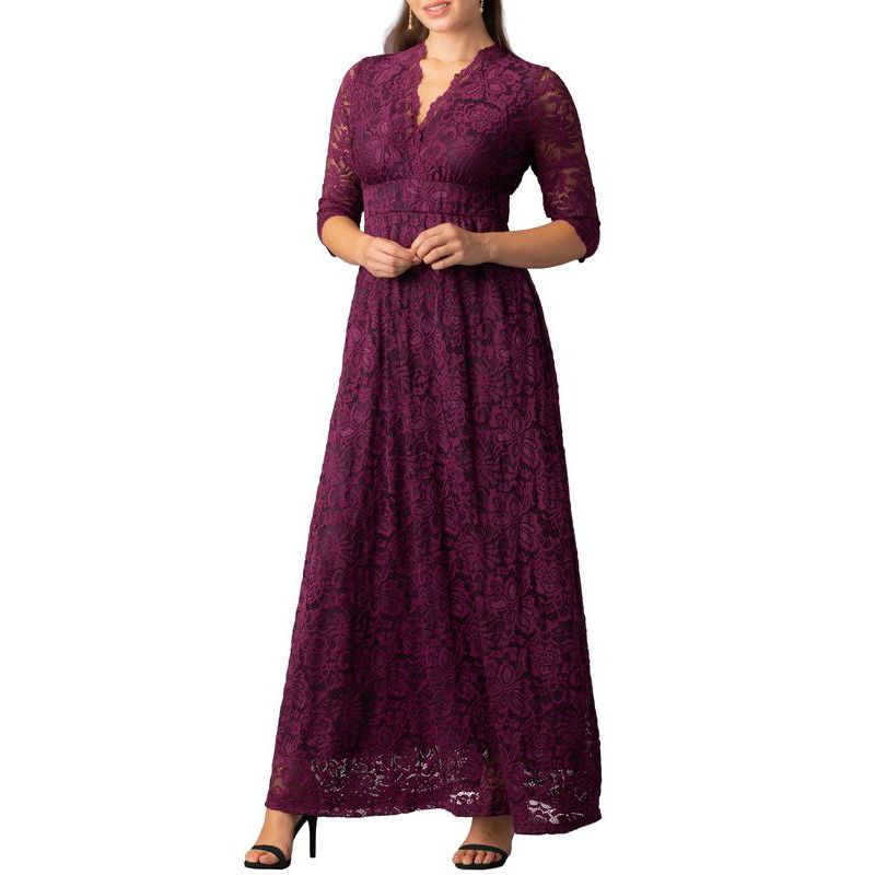 Women's Maria Lace A-Line Evening Gown with Pockets