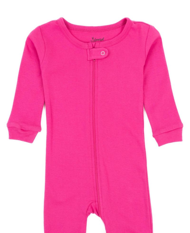 Toddler Matching Family One Piece Footed Cotton Long Sleeve Solid Color Pajamas 2T-5T