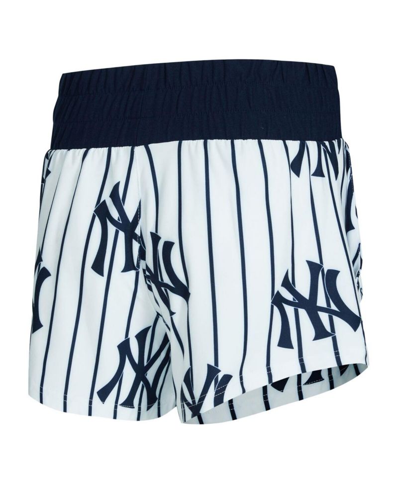 Women's 2-Piece White New York Yankees Pinstripe Record Tank and Shorts Set