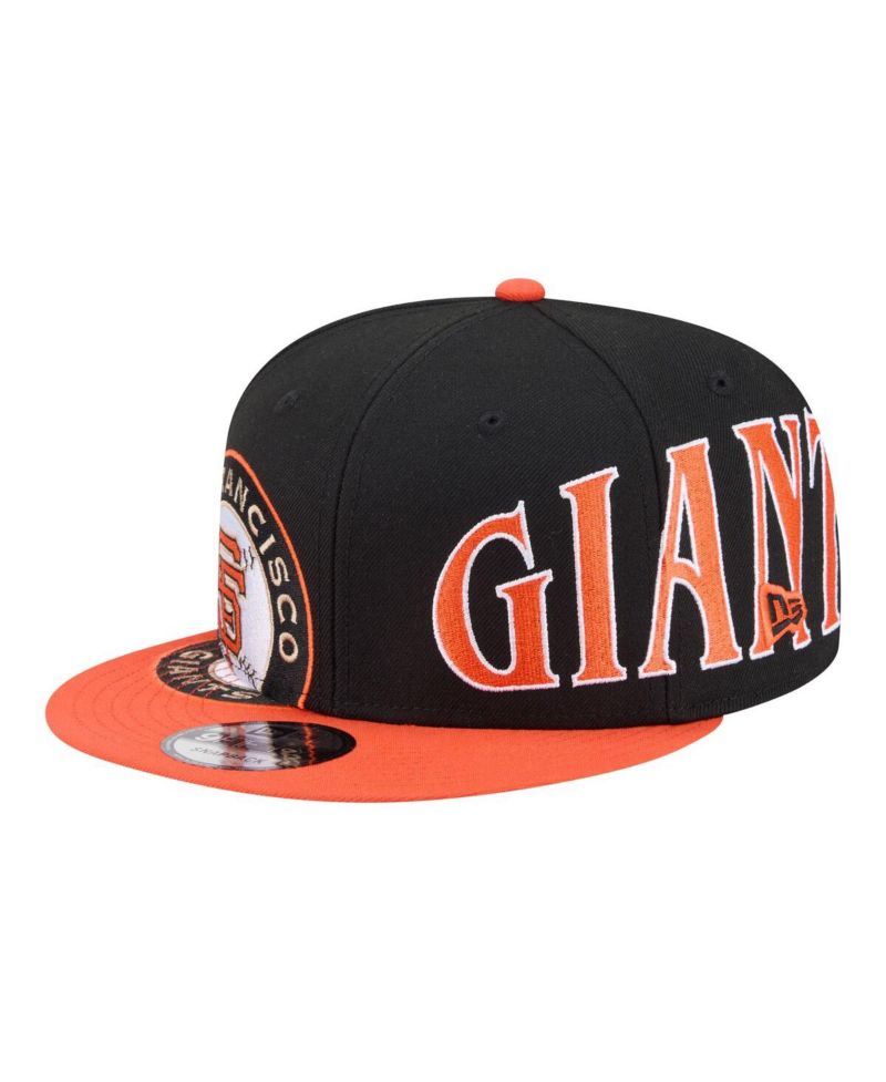 Men's Black/Orange San Francisco Giants Stretched Two-Tone 9FIFTY Adjustable Hat