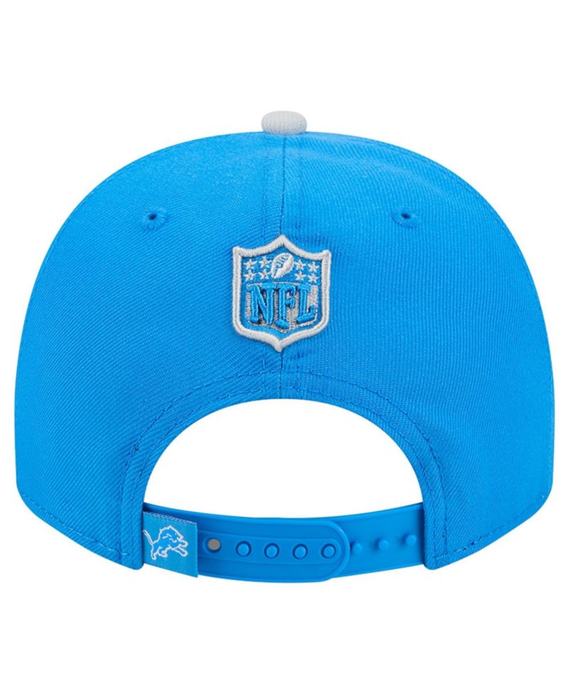 Men's Blue/Silver Detroit Lions Cartoon A-Frame 9FIFTY Snapback