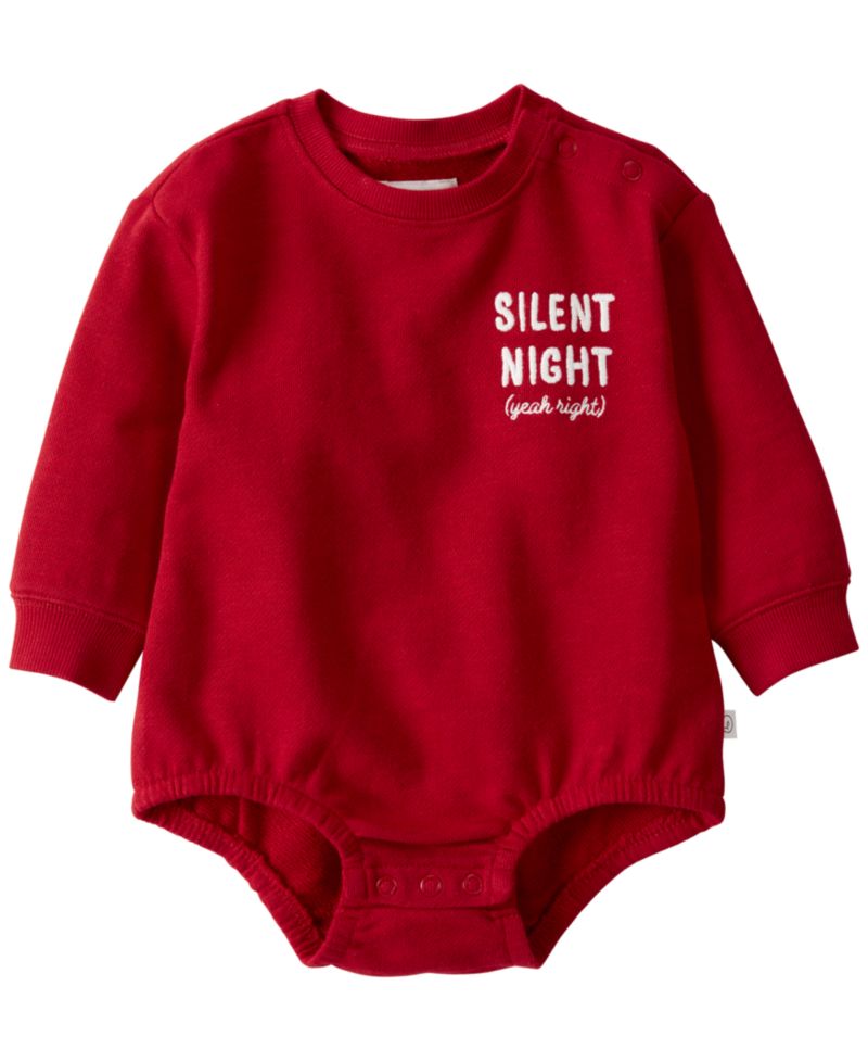 Baby Boys' or Baby Girls' Silent Night Long-Sleeve Bodysuit
