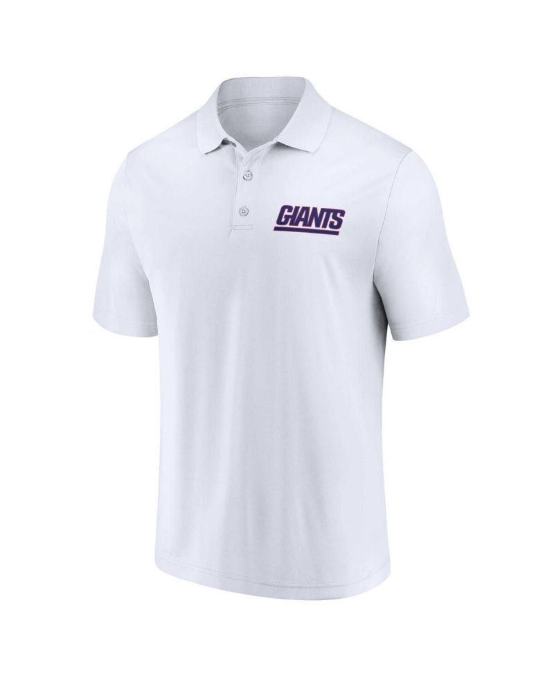 Men's White, Royal New York Giants Lockup Two-Pack Polo Shirt Set