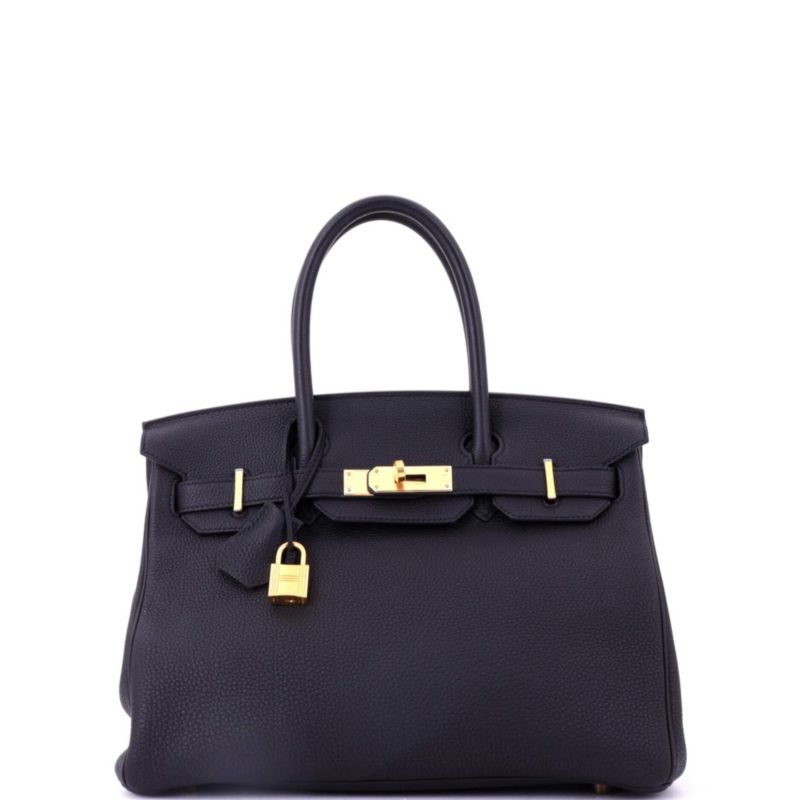 Birkin 30 Handbag Black Togo with Rose Gold Hardware
