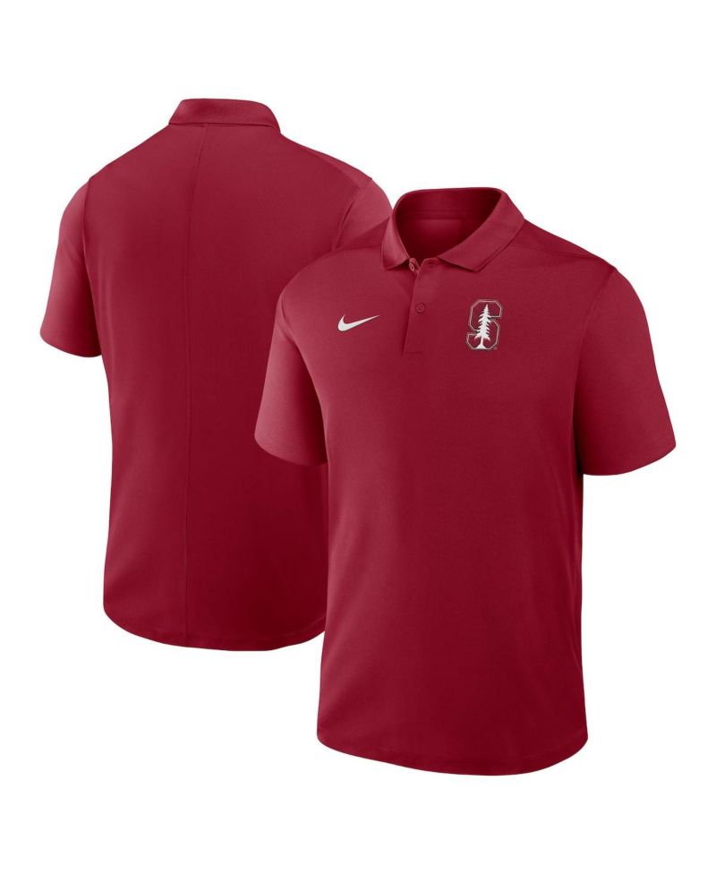 Men's Cardinal Stanford Cardinal Primetime Victory Primary Logo Performance Polo Shirt
