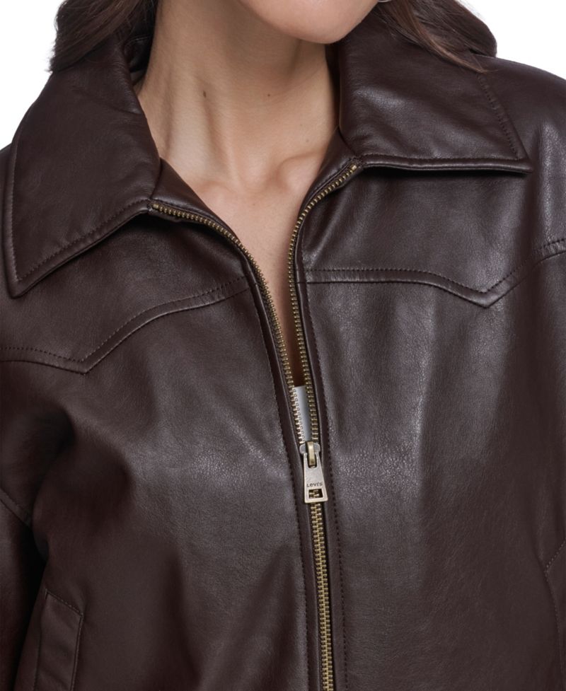 Women's Western Yoke Bubble Hem Bomber Jacket