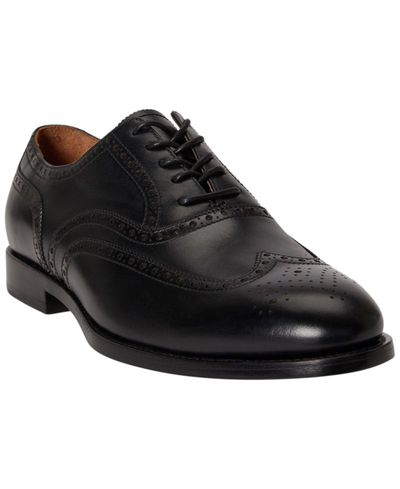 Men's Leather Owen Wingtip Round-Toe Shoes