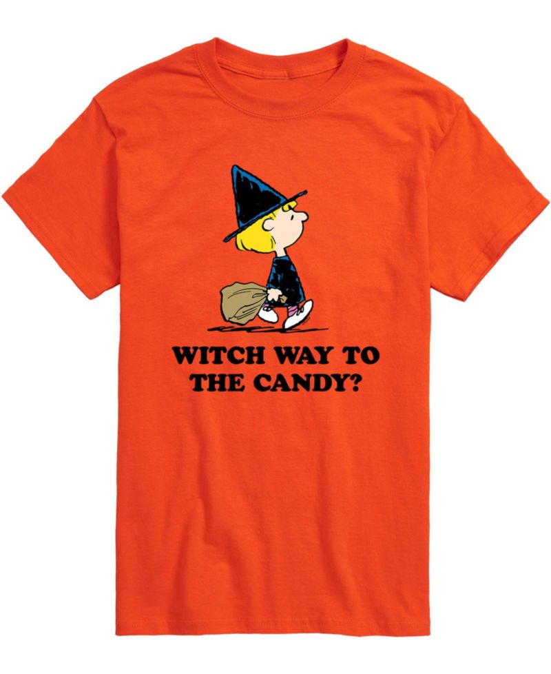 Men's Peanuts Witch Way Candy T-shirt