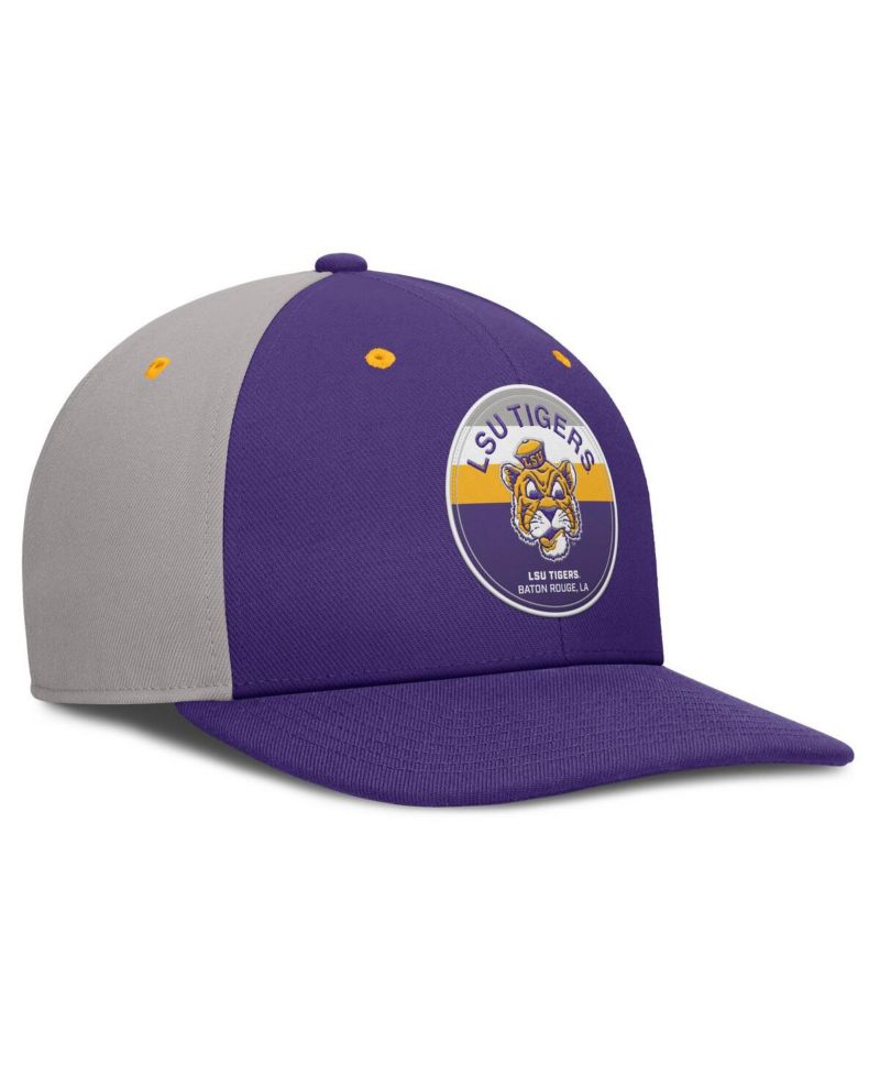 Men's Purple/Gray LSU Tigers Prep Pro Performance Snapback Hat