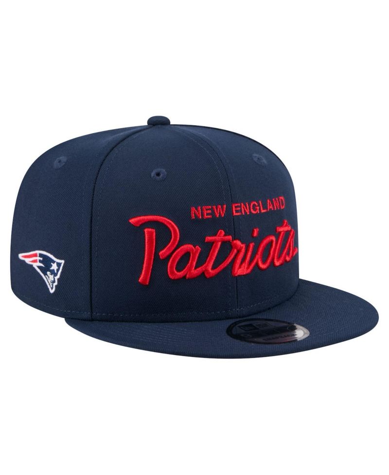 Men's Navy New England Patriots Core Team Script 9FIFTY Snapback Hat