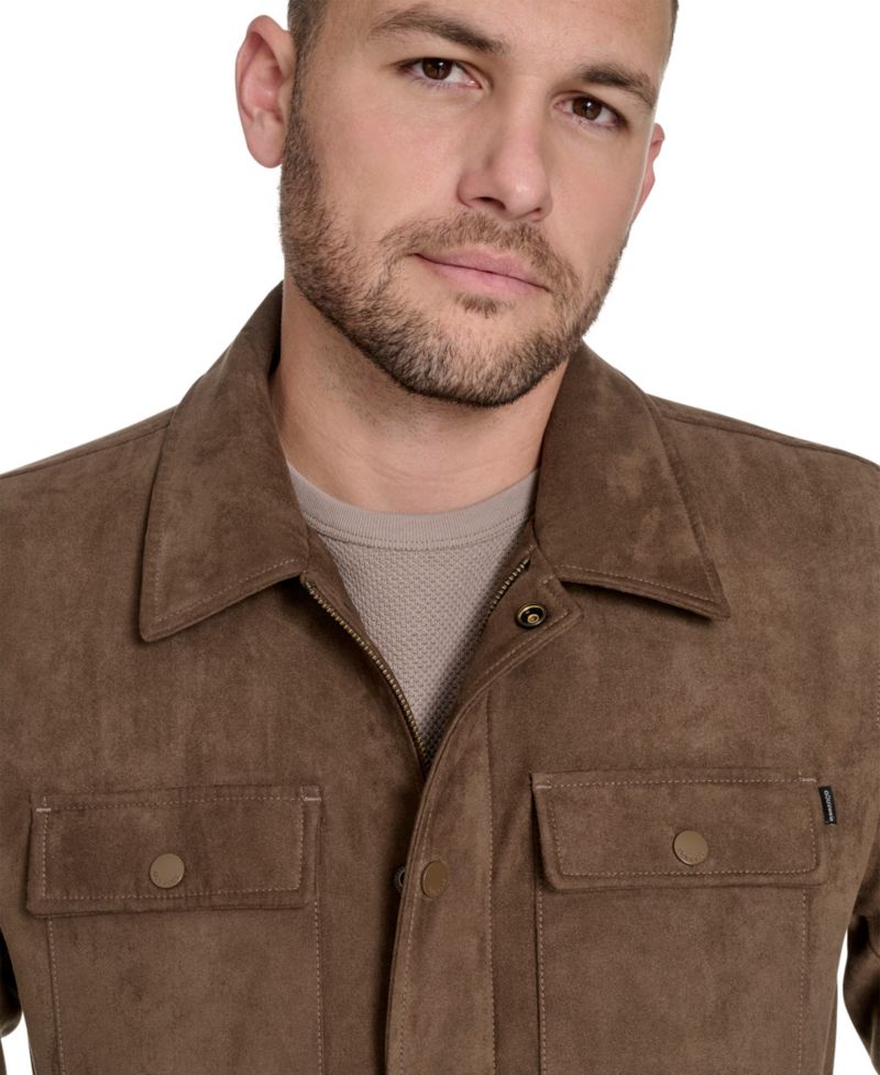 Men's Microsuede Shirt Jacket