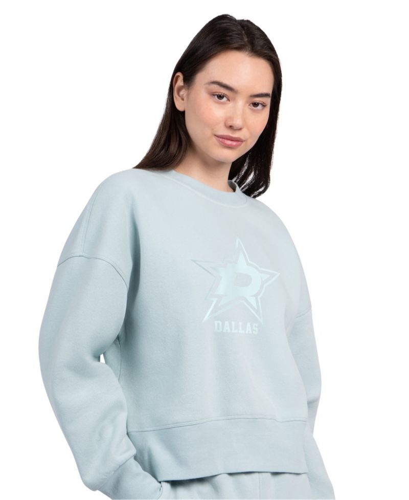 Women's Green Dallas Stars Boxy Cropped Sweatshirt