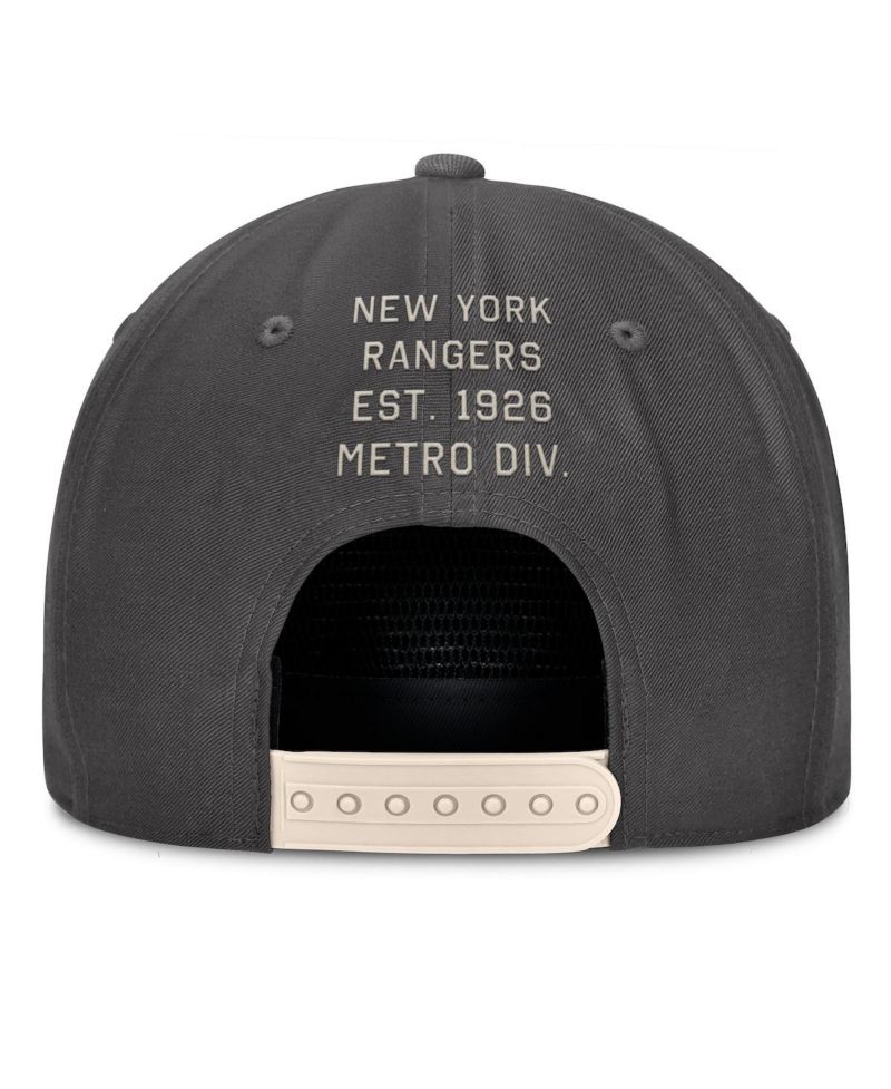 Men's Charcoal New York Rangers Closer Adjustable Hat