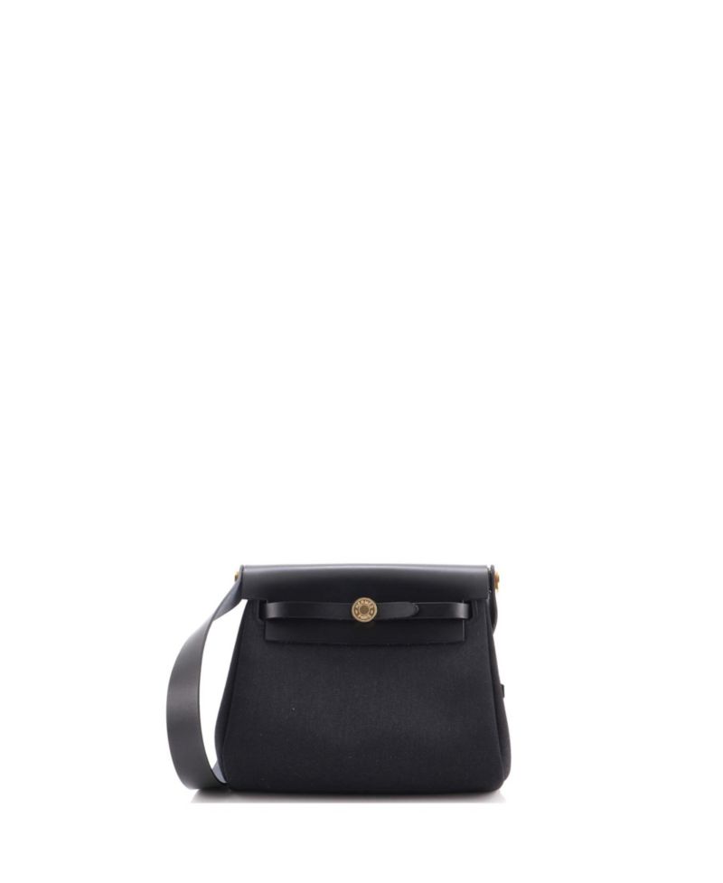 Pre-Owned Hermes 20 Herbag Zip Toile and Leather