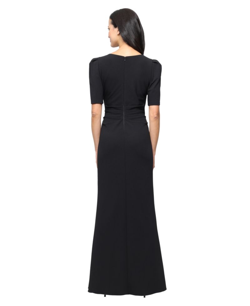 Plus Embellished V-Neck Ball Gown