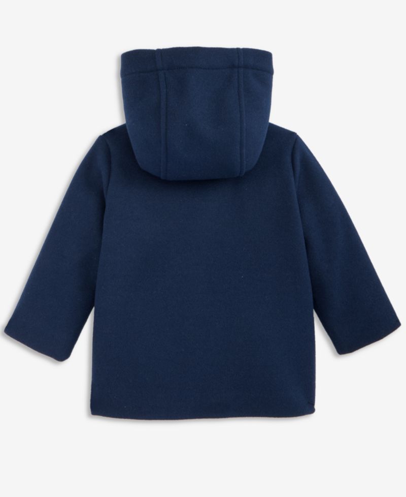 Baby Boys Hooded Toggle-Closure Peacoat