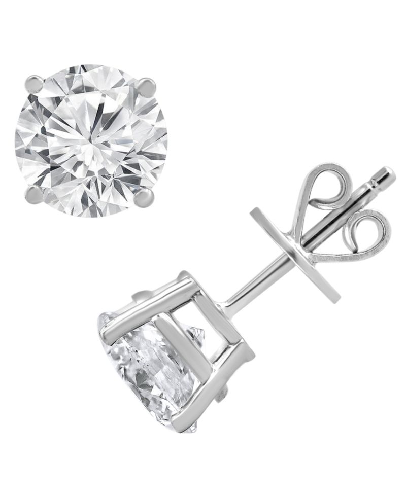 Certified Lab Grown Diamond Stud Earrings (5 ct. t.w.) in 14k White, Yellow or Rose Gold