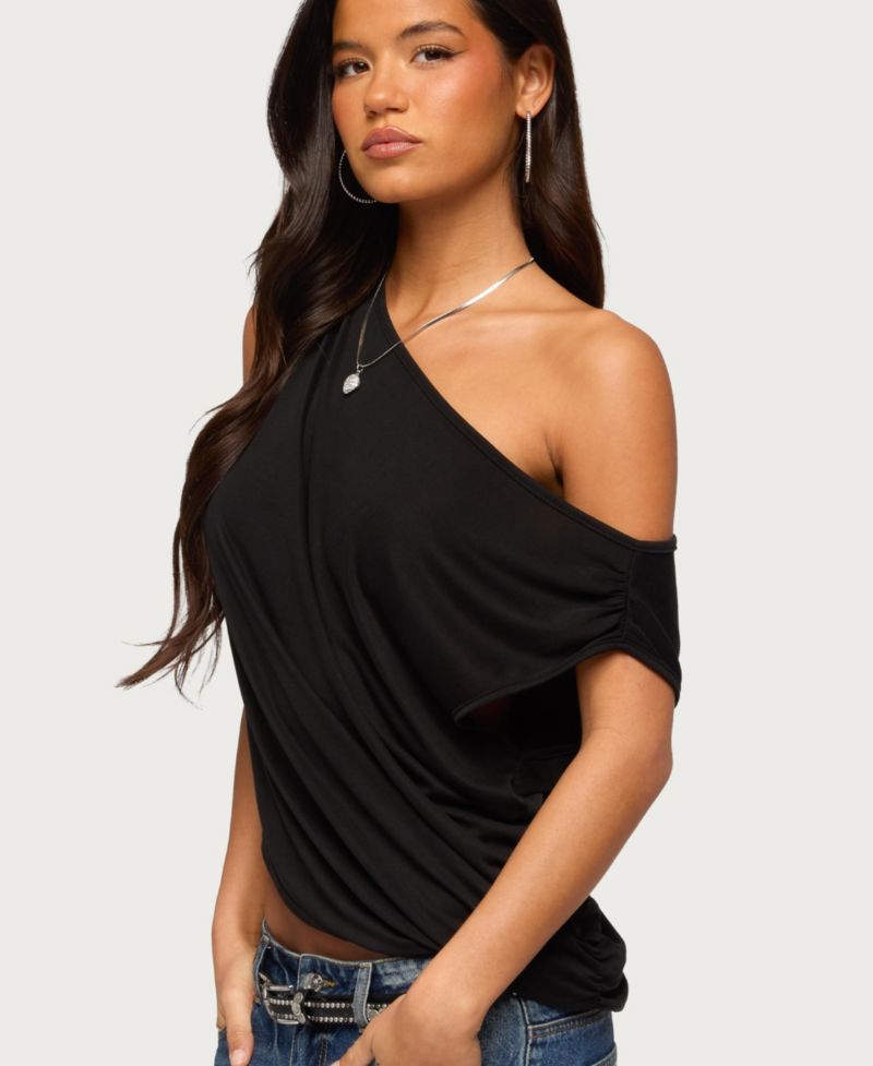 Women's Ofelia Asymmetric Off Shoulder Ruched Top