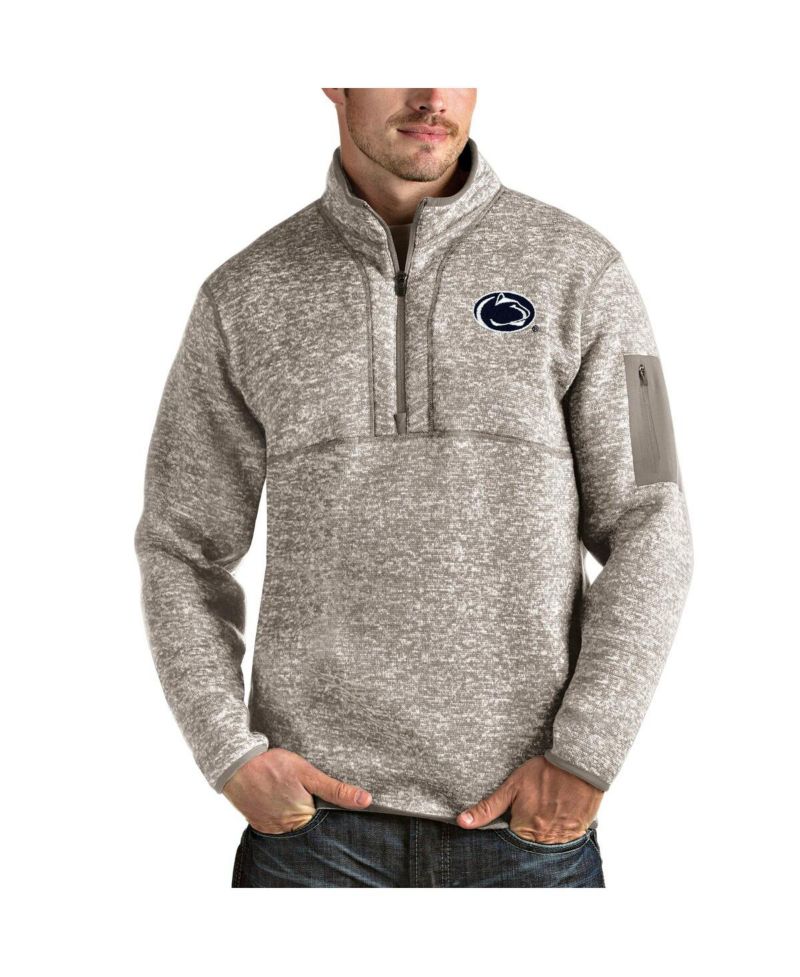 Men's Oatmeal Penn State Nittany Lions Fortune Half-Zip Pullover Jacket