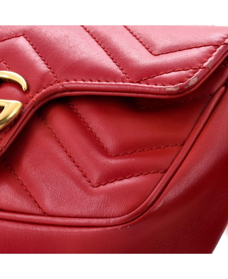Super Mini GG Marmont Flap Bag Matelasse Leather