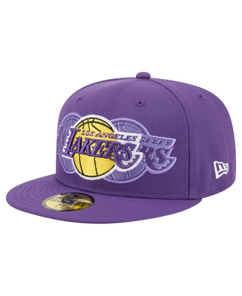 Men's Purple Los Angeles Lakers Tri-Hit 59Fifty Fitted Hat