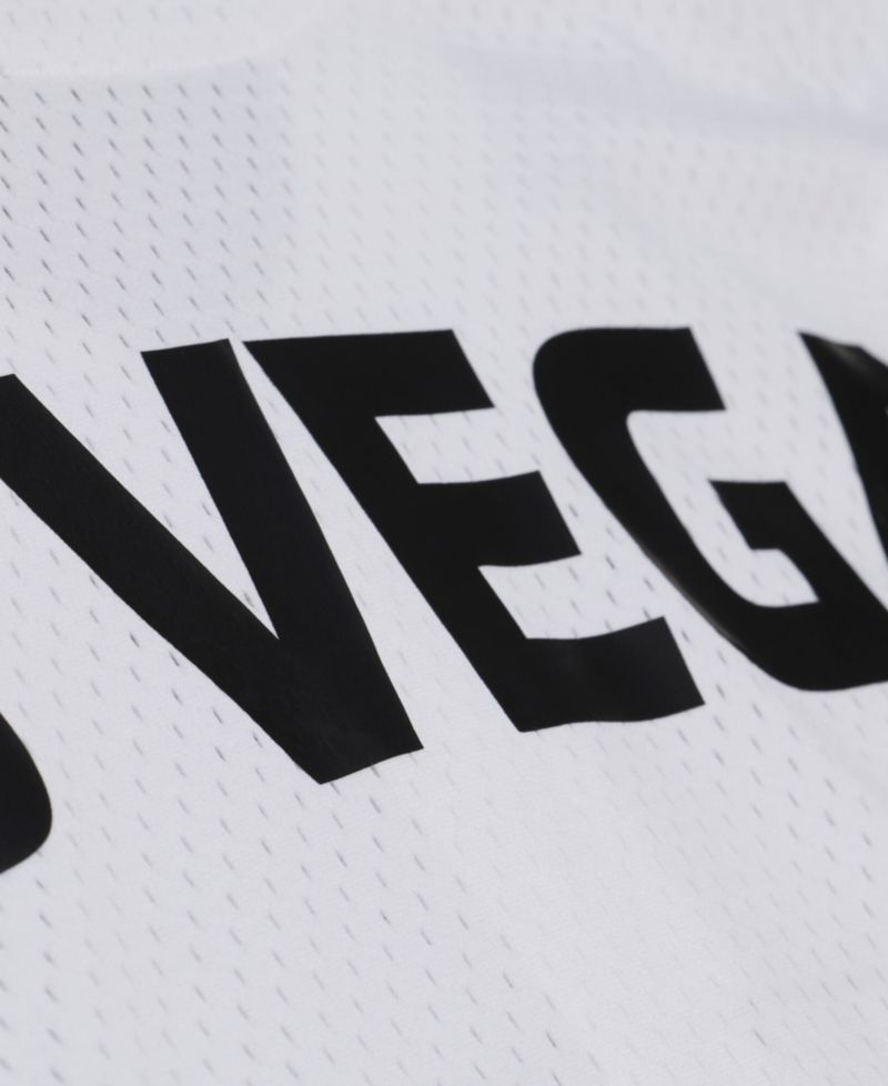 Men's White Las Vegas Raiders Monochrome Mesh Full-Button Baseball Jersey