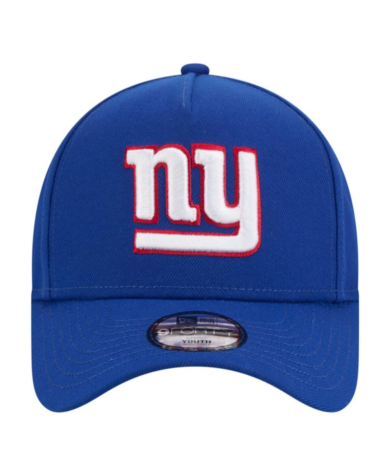 Big Boys and Girls Royal New York Giants 9FORTY A-Frame Adjustable Hat