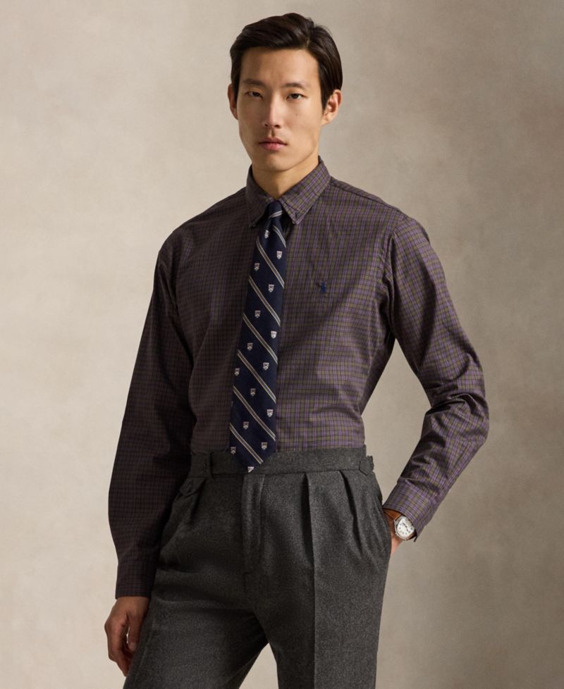 Men's Classic-Fit Plaid Twill Shirt